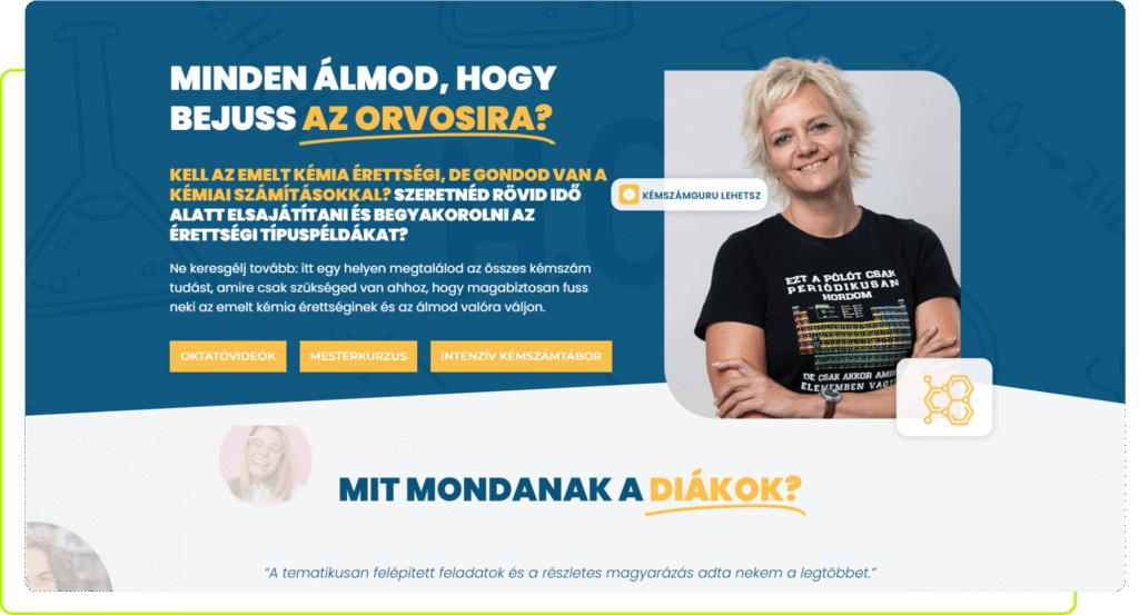 Weboldal készítés Juhász Emese Kémszámguru számára